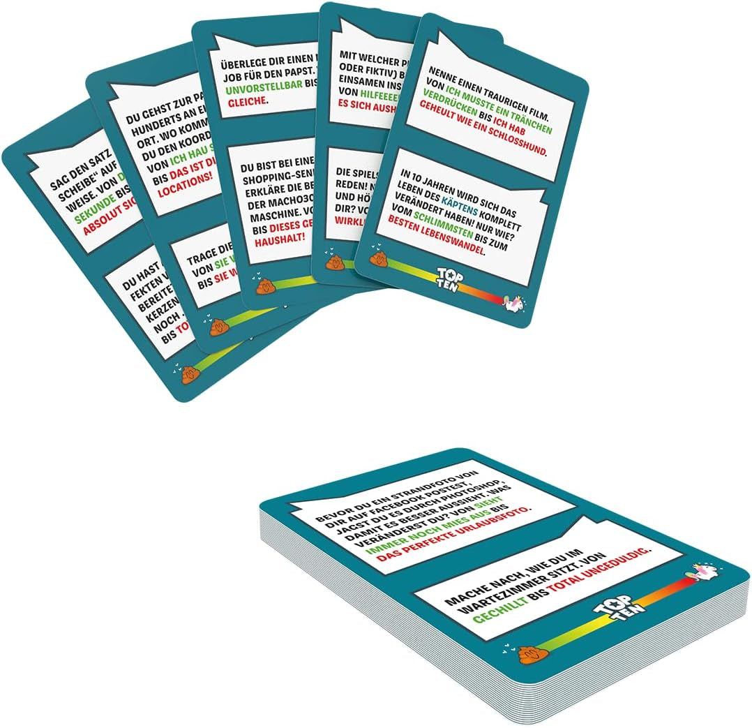 Cocktailspil COGD0008 Asmodee Top Ten, Festspil, Tysk, Flerfarvet, Farverigt