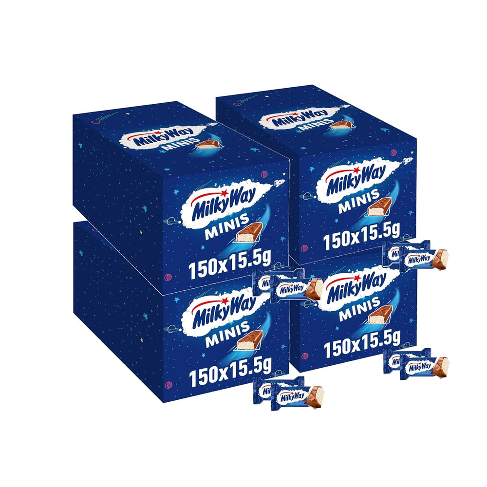 Minichokoladebarer, chokoladepakke, letmælkscreme, 150 x 15,5 g, 2,3 kg