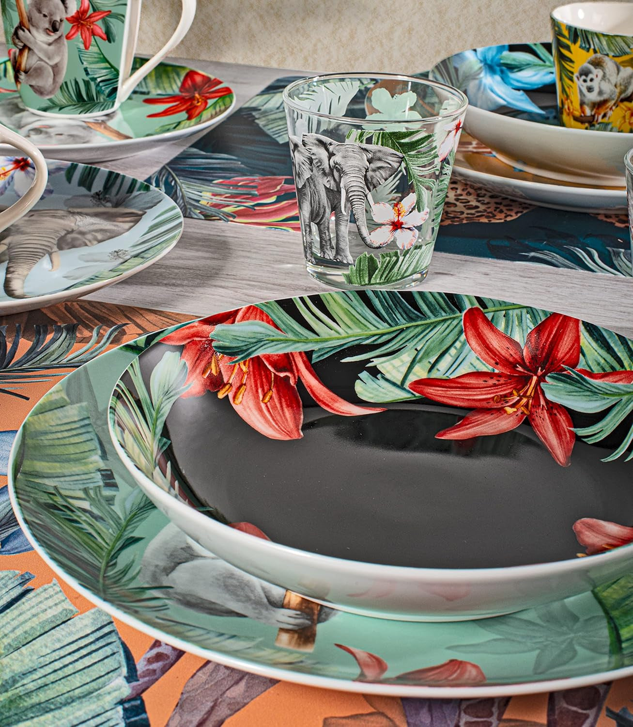 Servizio Tavola 18 Pezzi Exotic In Porcellana