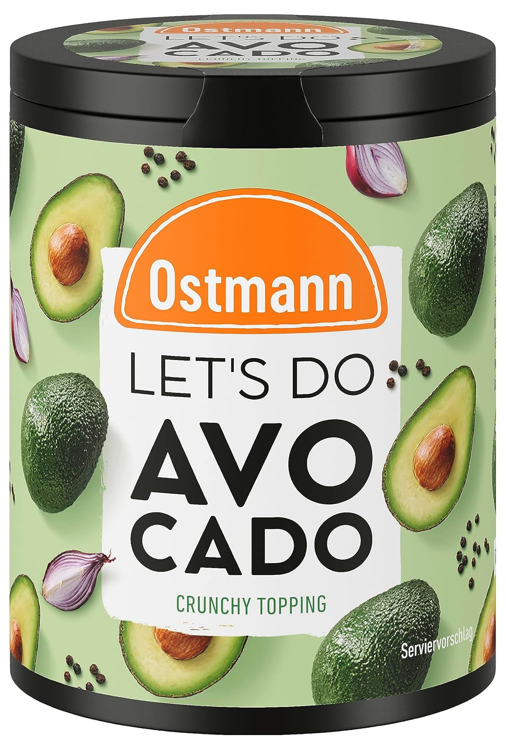 Ostmann Gewürze - Let's Do Avocado | Gewürzsalz für Avocado, Guacamole eller Bowls | Crunchy Topping med Gewürzen, Kräutern og schwarzem Sesam | 70 g i Metalldose genbrugsbar