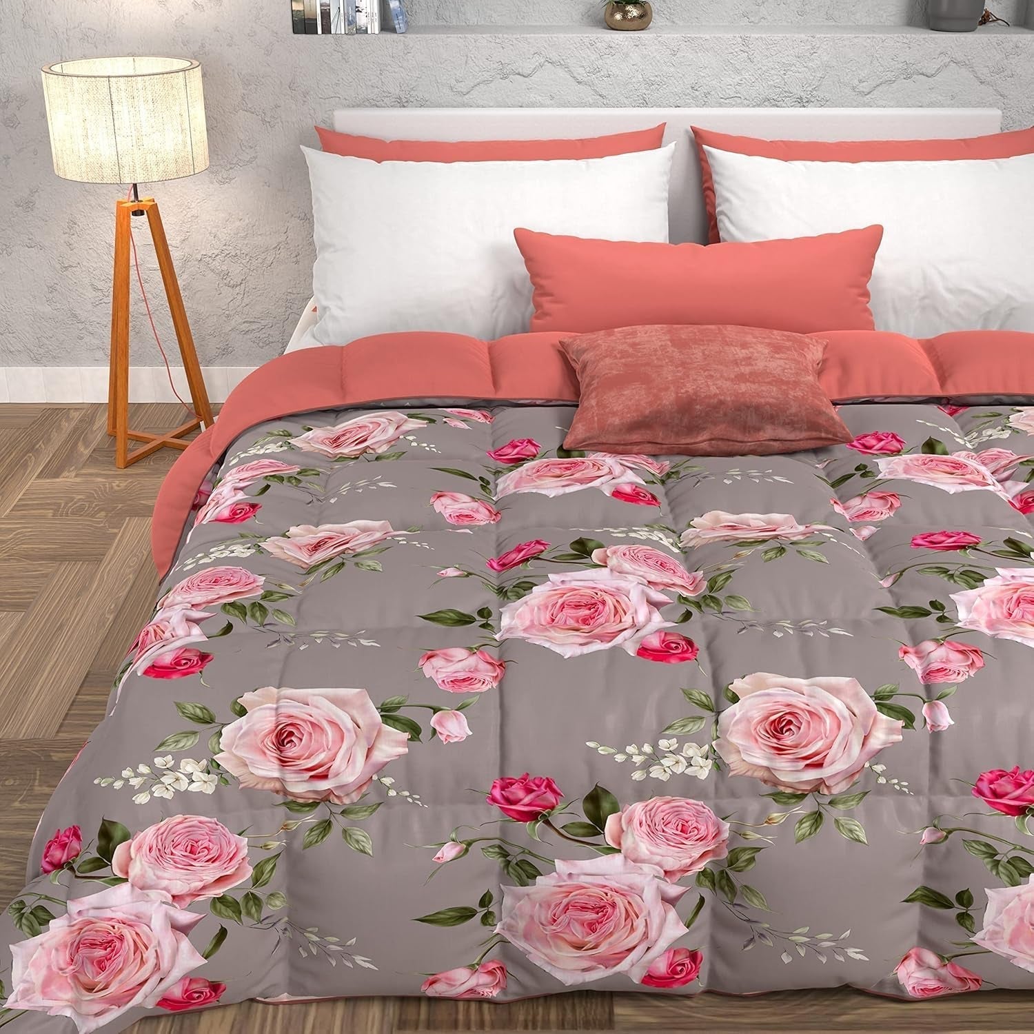 PETTI Artigiani Italiani - Plapumă de iarnă, Plapumă de iarnă, Plapumă simplă, Cu două fețe, Monocolor și imprimare digitală, 100% microfibră antialergică, Made in Italy