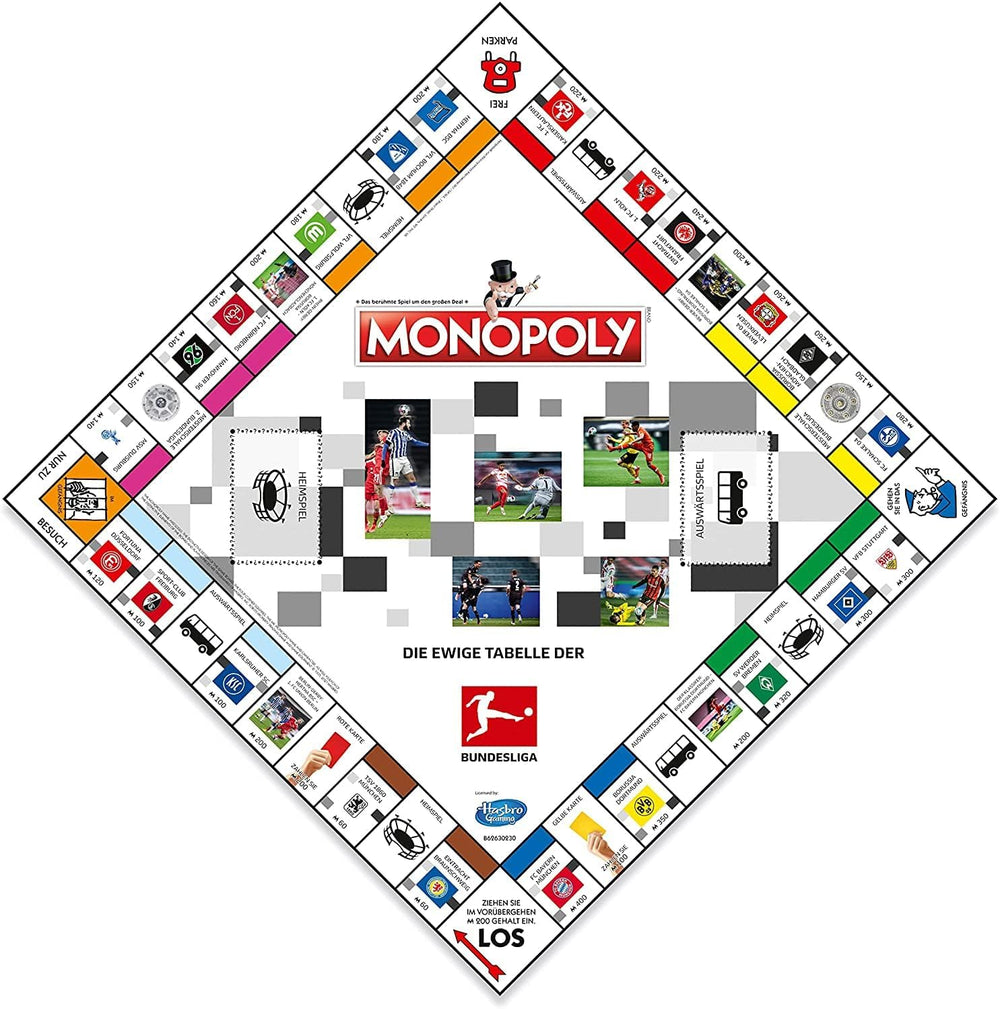 Winning Moves Monopoly Bundesliga Edition - Monopoly Fan Game - Familiestrategispil Bundesliga Edition - 2+ spillere i alderen 8+ - Tysk