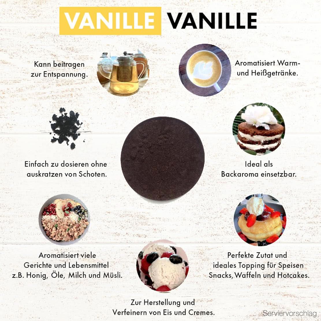 Premium vaniljepulver fra ægte vaniljebønner, naturligt, sukkerfrit, uden tilsætningsstoffer, fairtrade, vegansk (40 g uden emballage) fra Vanilla Campaign® Flavours Naty Shop