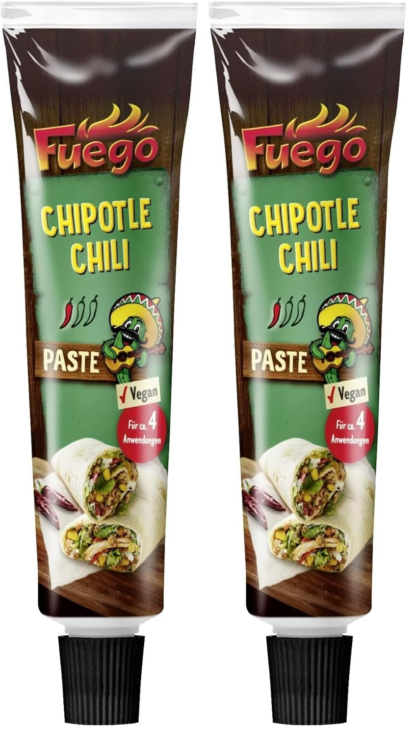 - Chipotle Chili Paste, krydrede mexicanske retter, Für 4 Anwendungen, Vegansk, 1 x 40 g