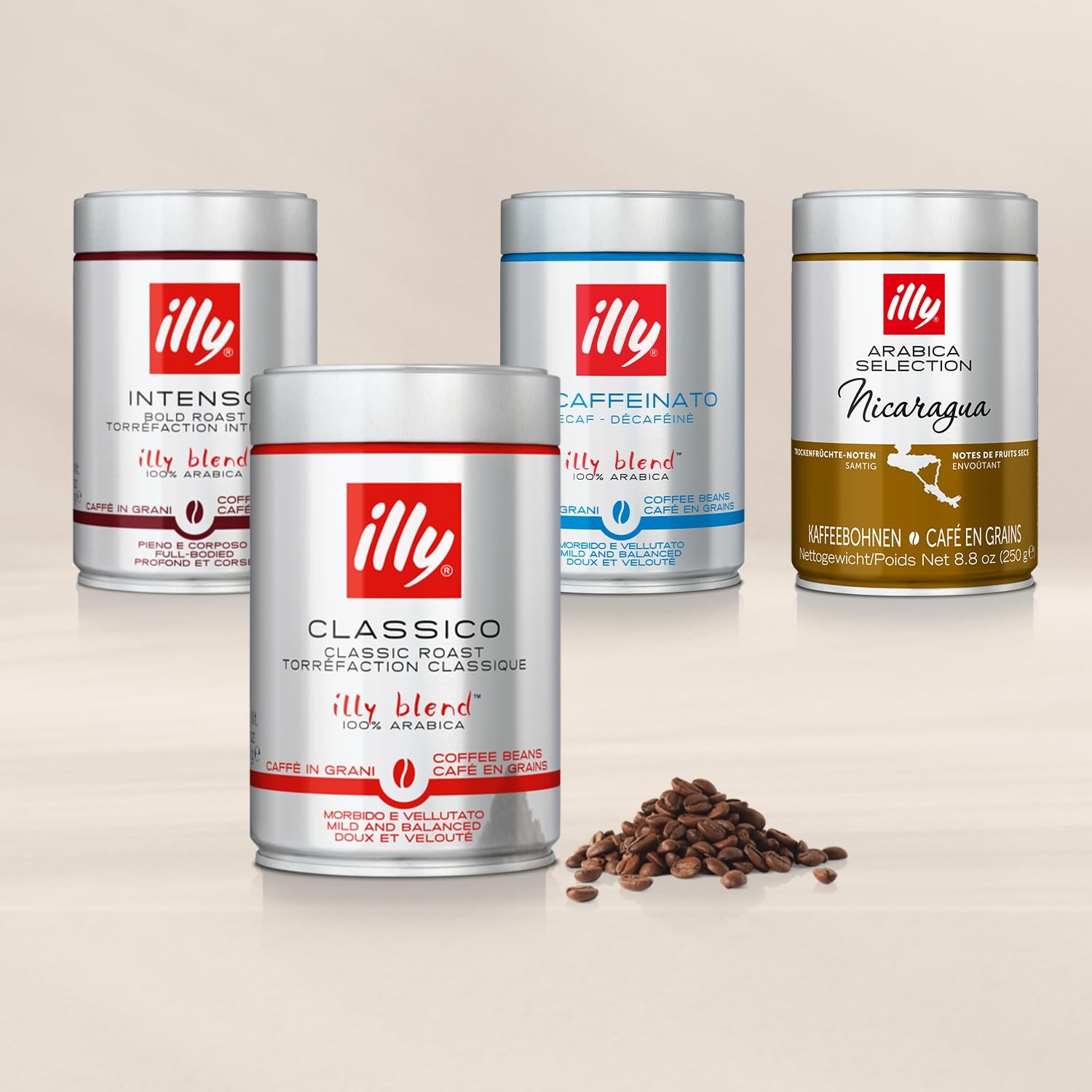 Boabe de cafea Illy Arabica Selection Guatemala pentru măcinare, cutie 250g