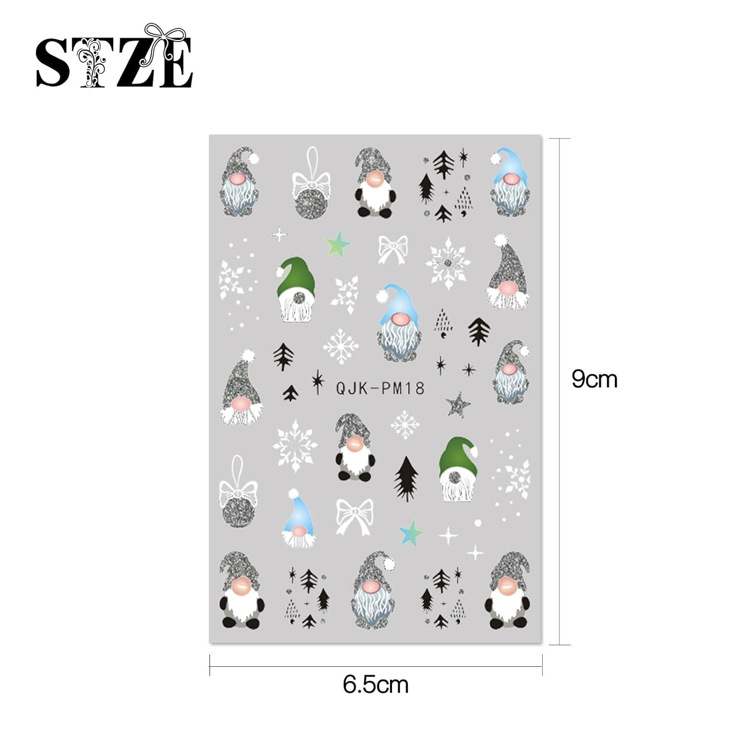 JMEOWIO Nagelsticker Glitzer Weihnachten 10 Blatt Nail Art Sticker Selbstklebend Nagelaufkleber Schneeflocken Winter Dekoration Nageldesign Zubehör