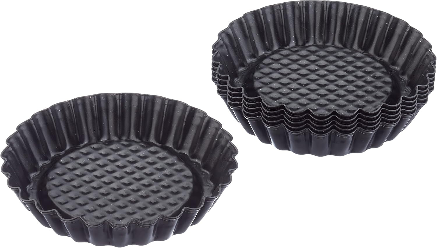 ORIGINAL KAISER Classic plus Obstbodenform 28 Cm, 28,4 X 28,4 X 3,5 Cm & Classic Mini Torteletts 6 Stück, Tartelette Förmchen 10 Cm, Tarteform Klein, Tortelettförmchen Antihaftbeschichte Bageforme og plader Naty Shop