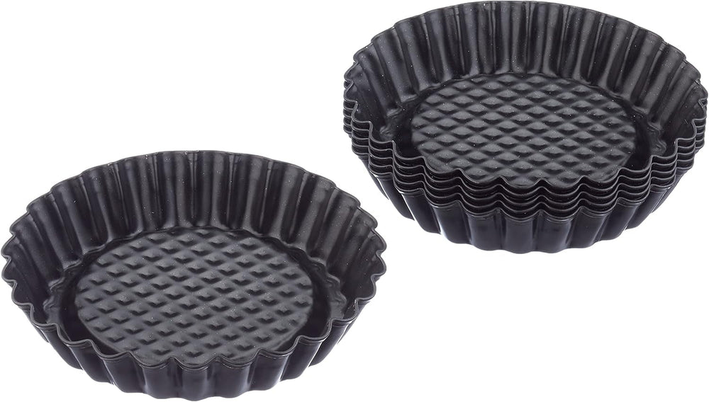 ORIGINAL KAISER Classic Obstbodenform 28 Cm, Obstkuchenform, Gleichmäßige Bräunung & Classic Mini Torteletts 6 Stück, Tartelette Förmchen 10 Cm, Tarteform Klein, Tortelettförmchen Antihaftbeschichte Bageforme og plader Naty Shop