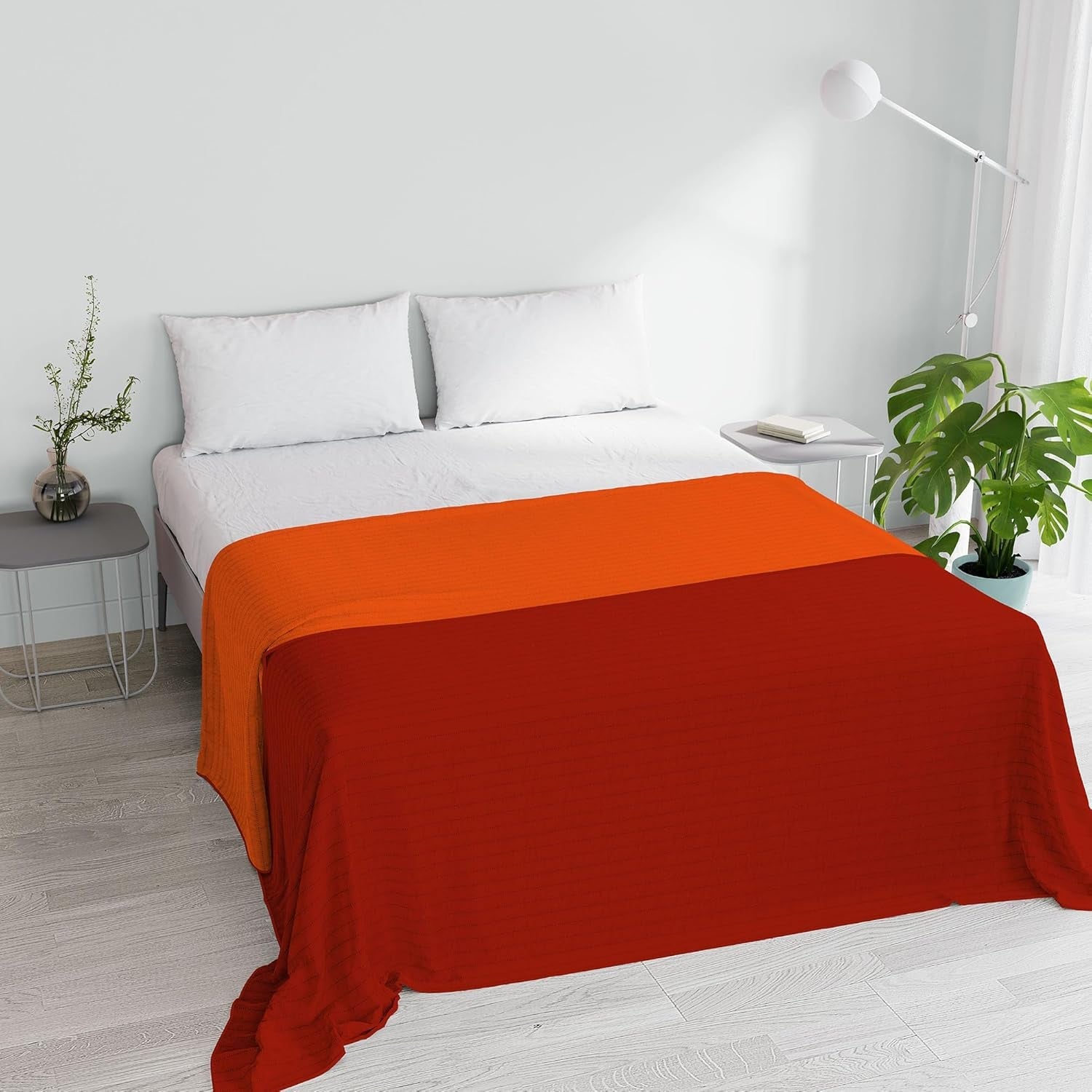 Orange/rust microfiber sommerdyne til dobbeltseng 250 X 250 Cm dyner og dyner Naty Shop Orange/rust ægteskab 250X250Cm