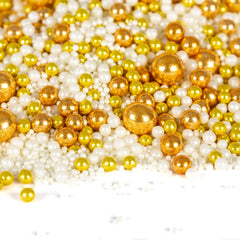 Super Streusel Gold Glimmer, Juletema Drys, 180 gram Sprinkles Naty Shop