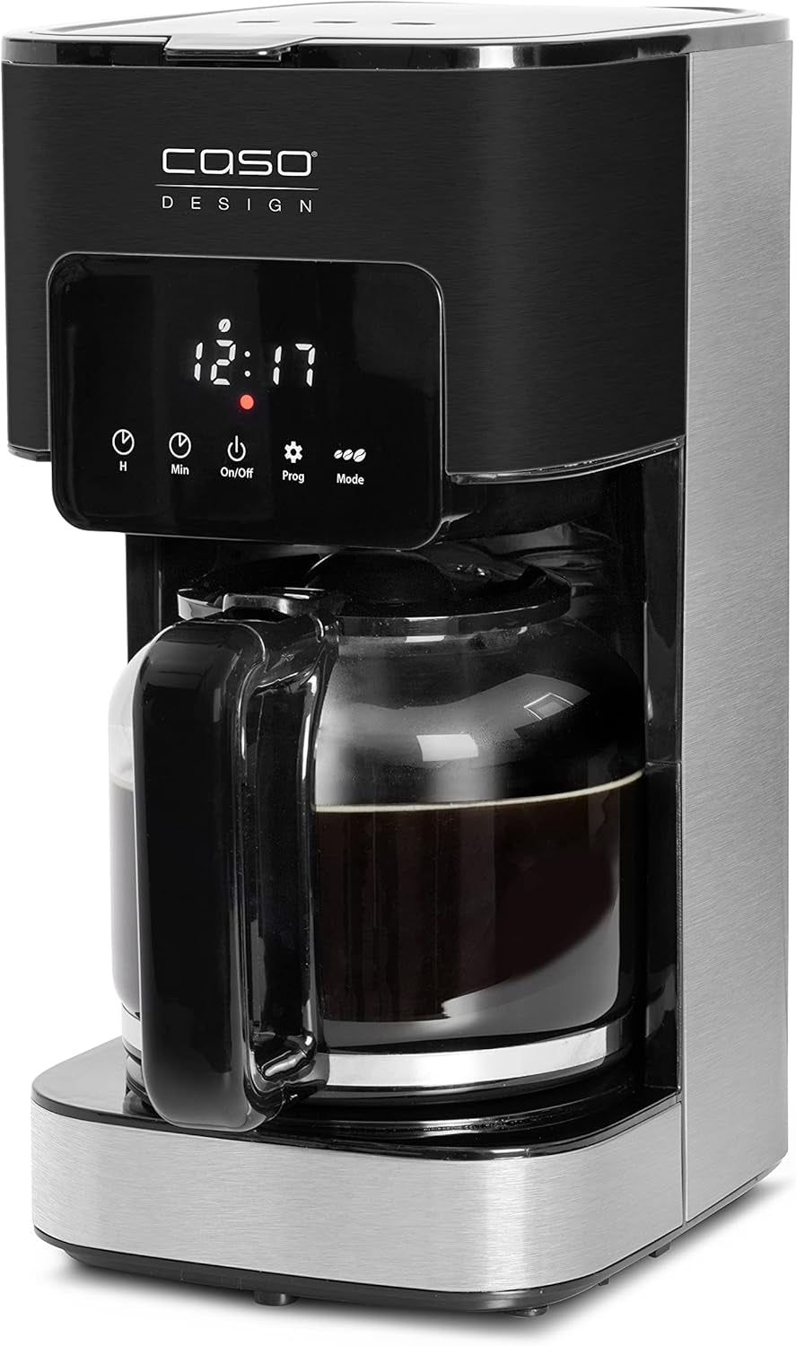 Espressor CASO Coffee Taste and Style cu filtru permanent, 1,5 l, temperatură optimă de preparare 92-96 °C, sistem anti-picurare, cap de preparare optimizat, oțel inoxidabil, 12 cești