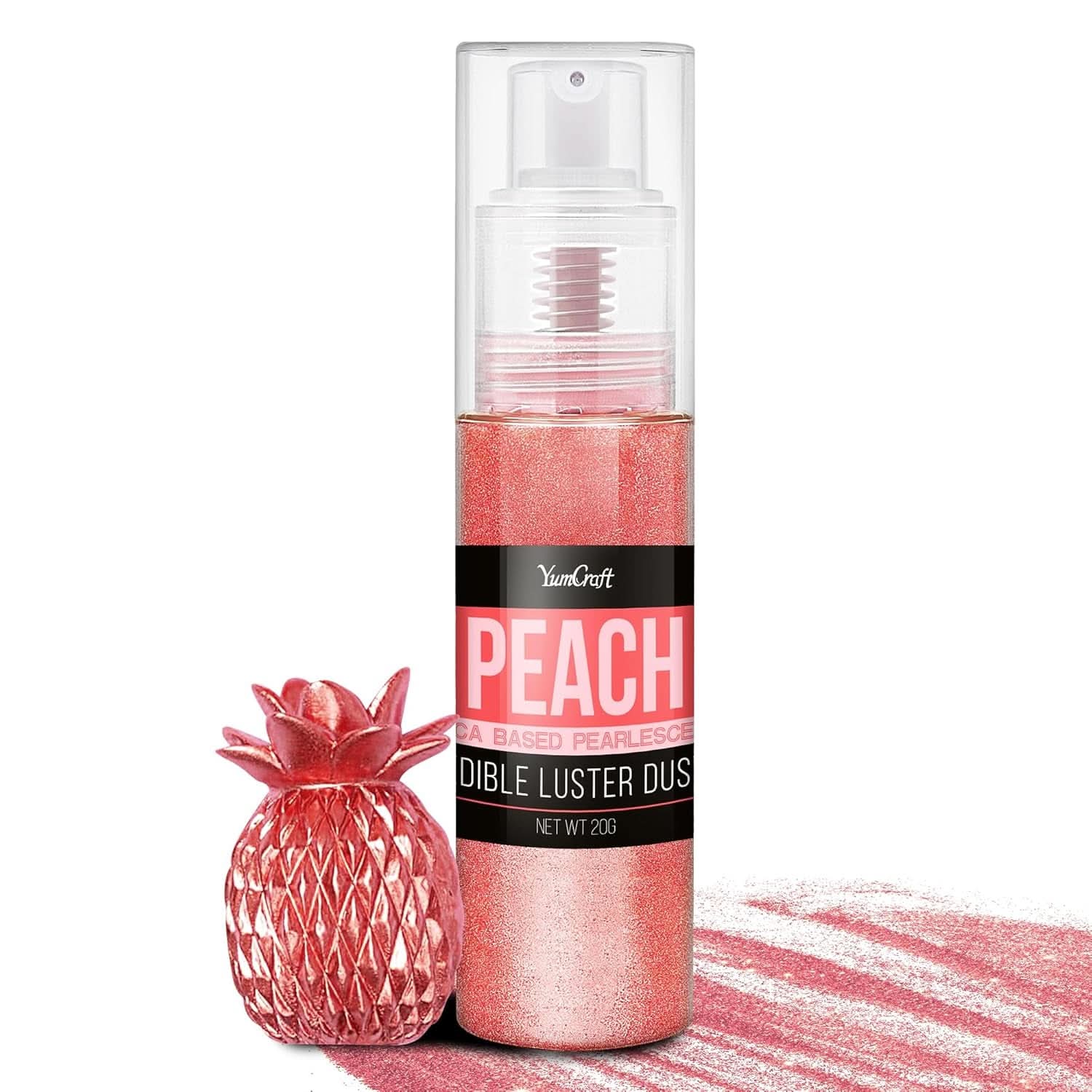 Spiselig glitterspray, 20 gram Naty Shop Peach rød