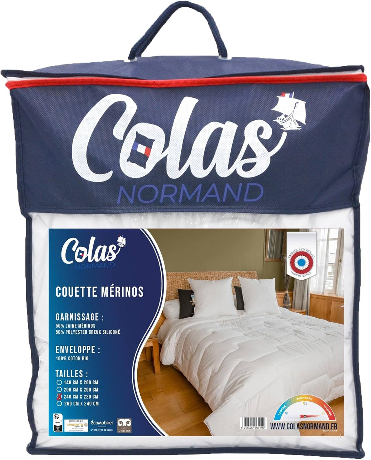 Dyne 240 X 220 Cm | Økologisk bomuld og merinould | Varm Kan maskinvaskes ved 30 °C Dyner og dyner Naty Shop Standard titel