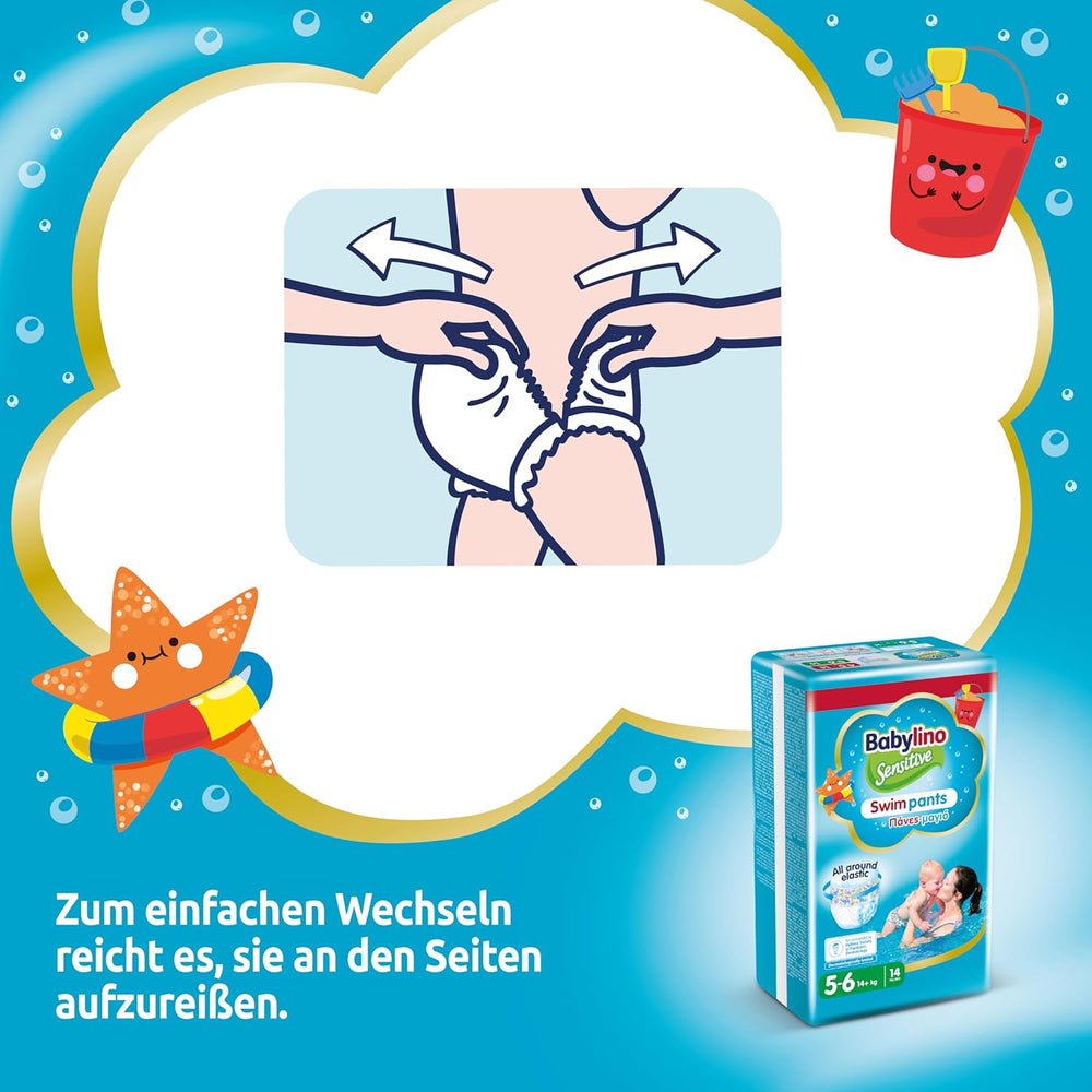 Bleer Sensitive svømmebukser, til hav og pool, str. 5-6 (over 14 kg), 84 stk.