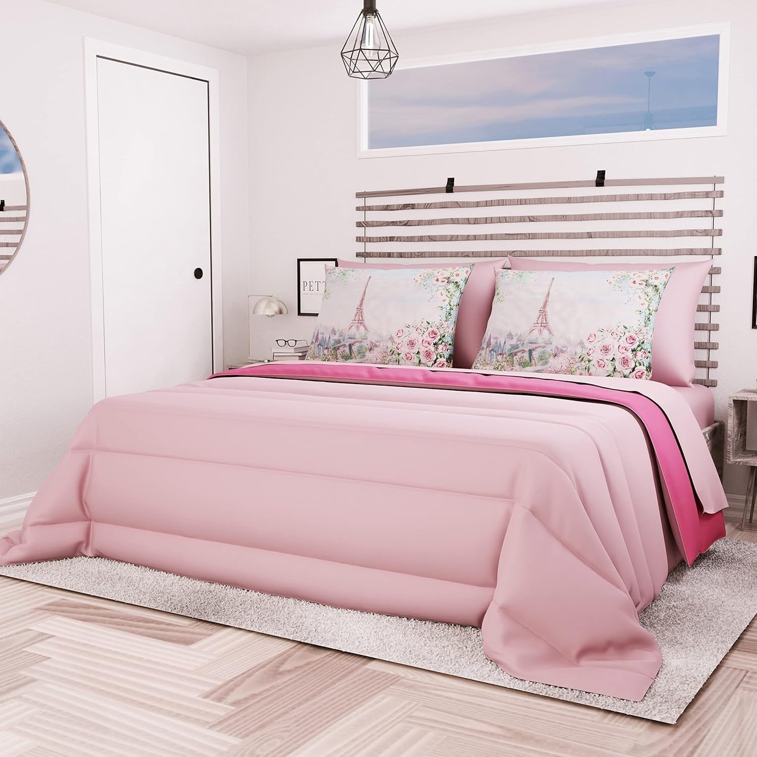 PETTI Artigiani Italiani - Dobbeltseng vintertæppe, maxi, monokrom, dobbeltsidet, hvid, grå, 100% Made in Italy