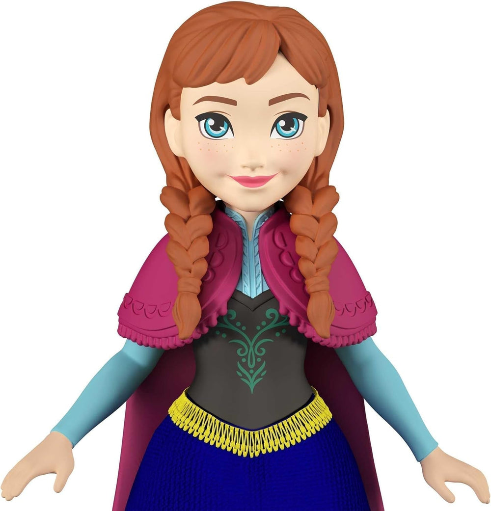 Mattel DISNEY Isdronningen Anna & Sven dukke og dyrefigur, inspireret af de animerede figurer, bevægelige lemmer, aftagelig nederdel og kappe, til børn fra 3 år og opefter, HLX03 Naty Shop Dolls