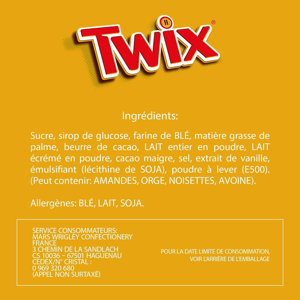 Twix hvide chokoladebarer | Karamel, kiks, hvid chokolade | Chokolade multipakke | 5 barer (5 x 46 g) (pakke med 5)