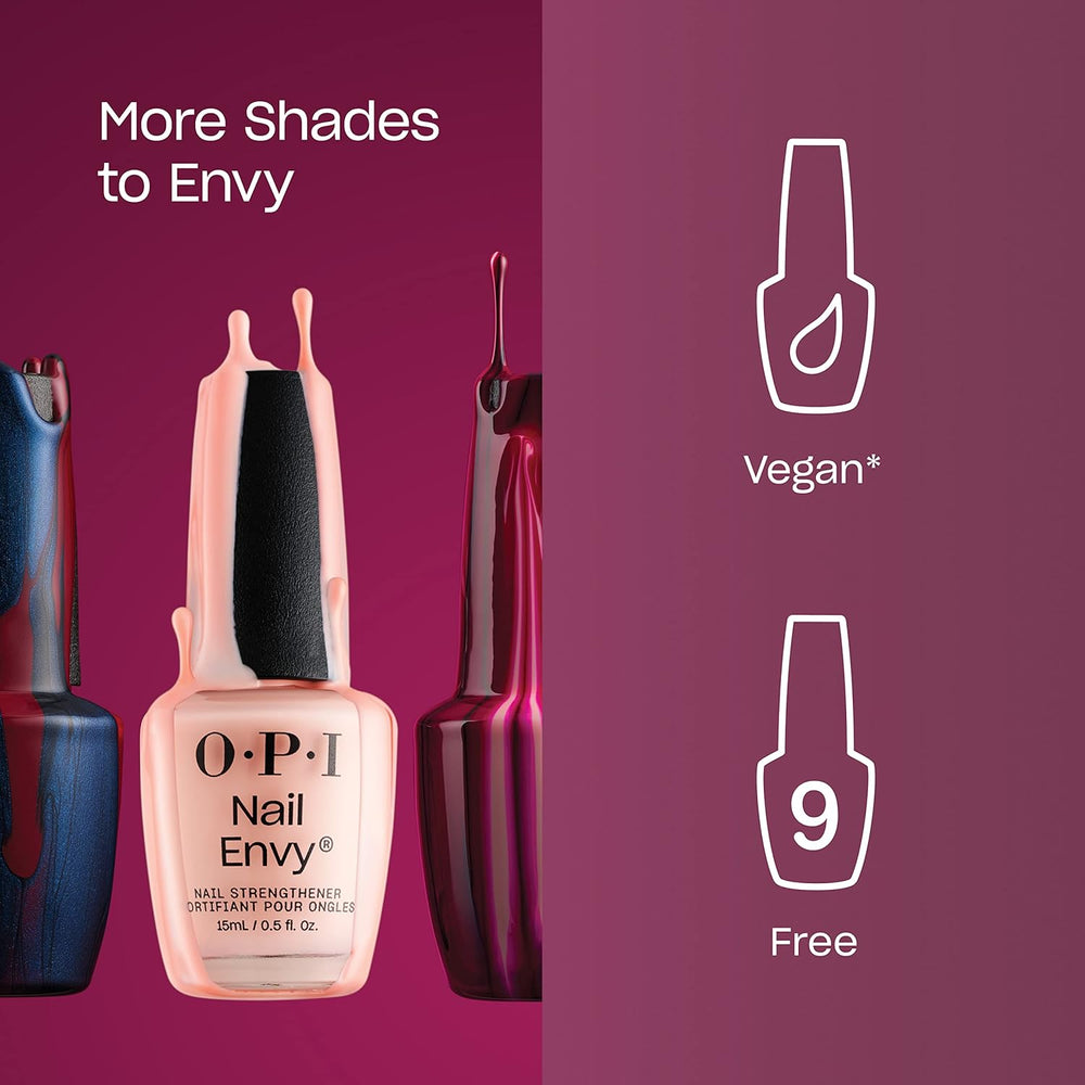 OPI Nail Envy - Vegansk Forstærker til beskadigede negle - Genopbyggende neglepleje med Tri-Flex-teknologi og biotin - for 95 % stærkere naturlige negle* på én uge