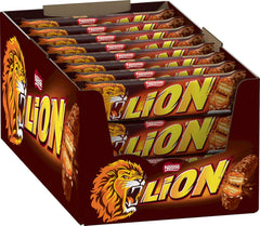 NESTLÉ LION Choco, sprød chokoladebar med karamelfyld og sprød oblat, pakke med 24 stk (24 x 42g)