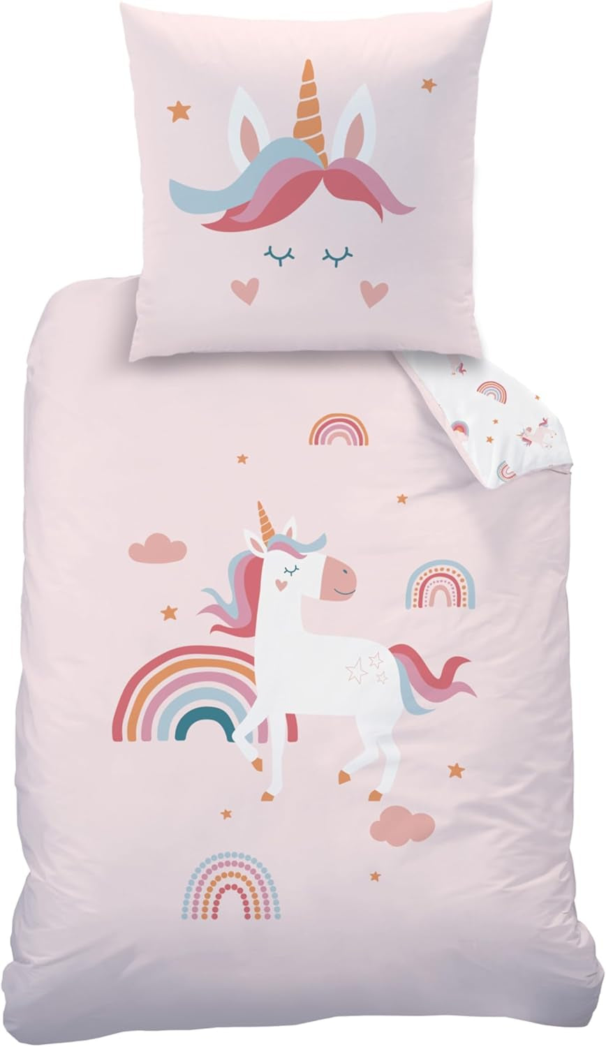 Børnesengesæt, Koala eller Unicorn, 100% bomuld Sengetøj - børn Naty Shop Unicorn