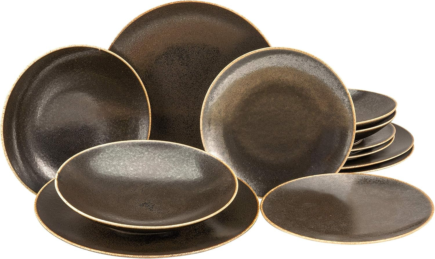 Creatable, 22408, Serie RUSTY, 20-Teiliges Geschirrset, Kombiservice Aus Porzellan, Spülmaschinen- Und Mikrowellengeeignet, Qualitätsproduktion Seturi vesela masa Naty Shop Tafelservice 12 Teilig