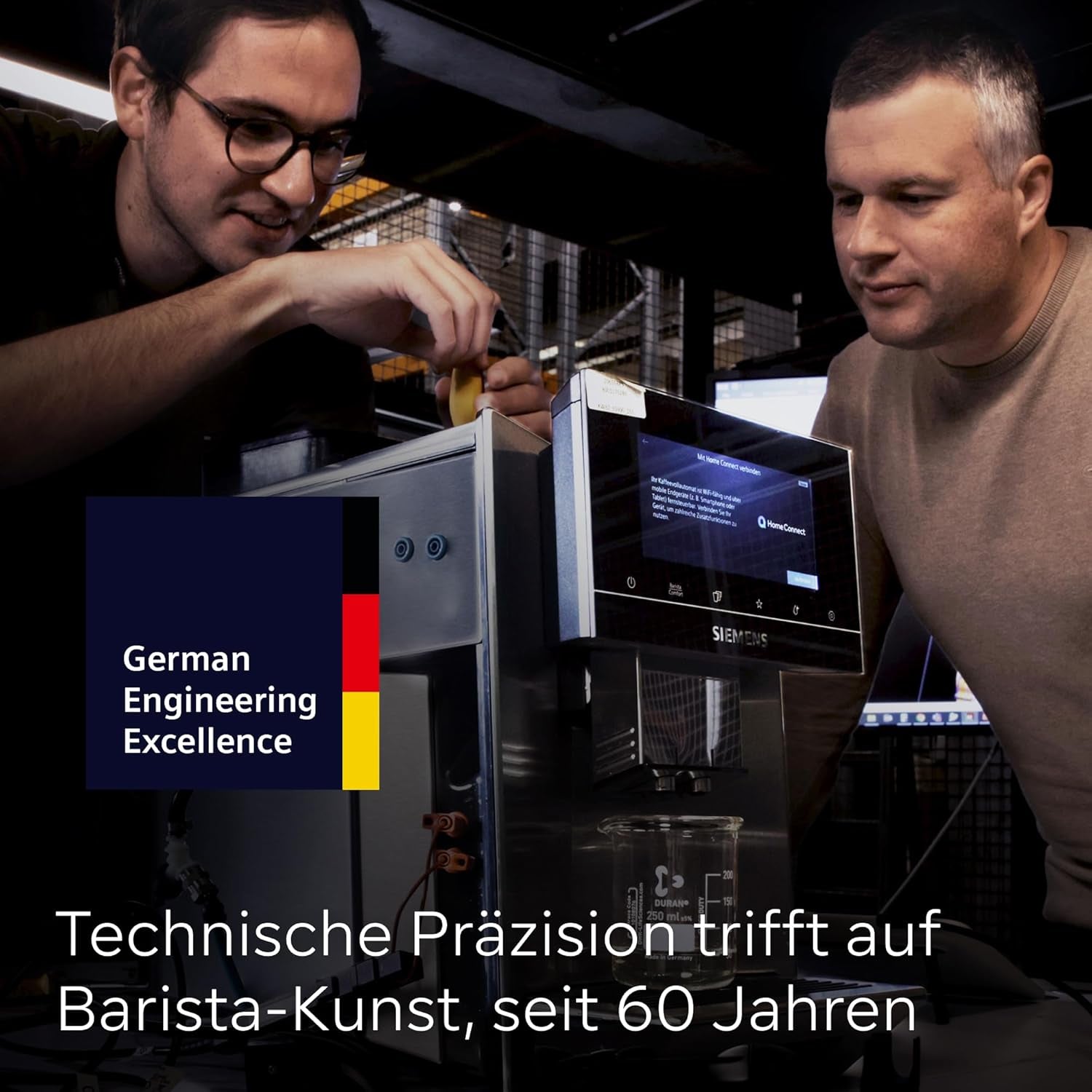 Espressor automat Siemens EQ900 TQ903D03, control prin aplicație, afișaj tactil intuitiv, mod barista, AromaBoost, reducere a zgomotului, râșniță premium, curățare automată cu abur, 1500 W, oțel inoxidabil