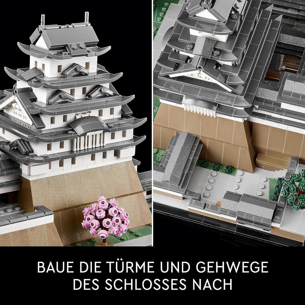 LEGO Architecture Himeji Castle, Voksen Model Kit, Landmark Collection, Creative Gardening and Japanese Culture Fan Set med Cherry Blossom Tree, Gave til ham og hendes 21060 byggesæt Besuche den LEGO-Store