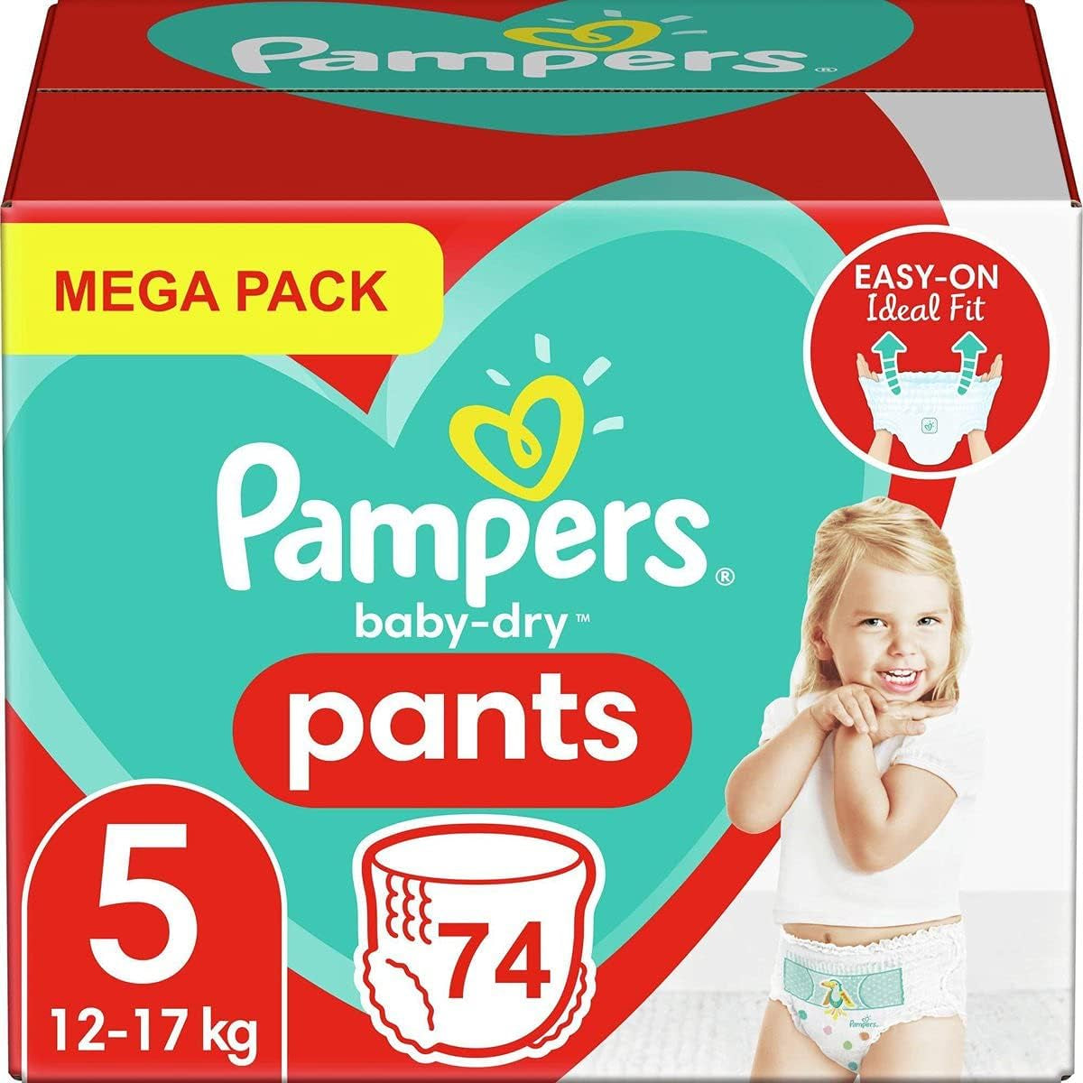 Pampers (gammel version), trusser, str. 4, 9 kg-15 kg, trepakning (1 x 88 bleer)