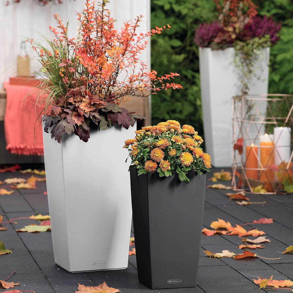 LECHUZA CUBICO Culoare 30 gri ardezie 13138, 29,5x29,5x56,5 cm