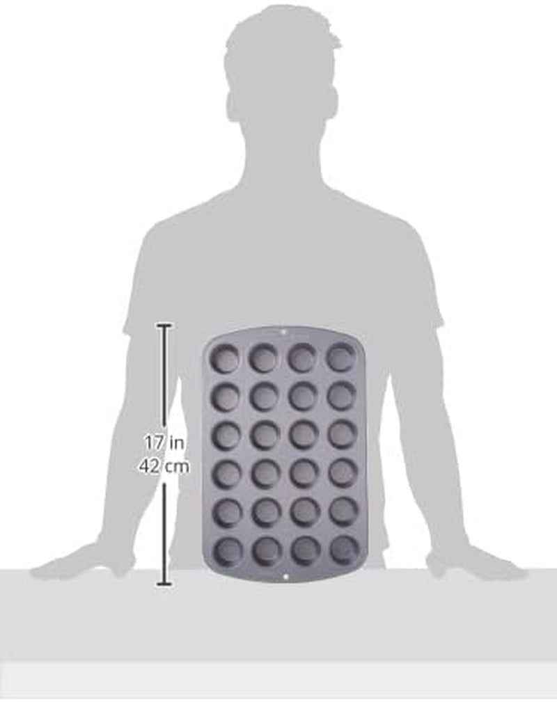 Wilton 24 Er Mini-Muffinbackform, Antihaftbeschichte, Silber Forme og bageplader Naty Shop