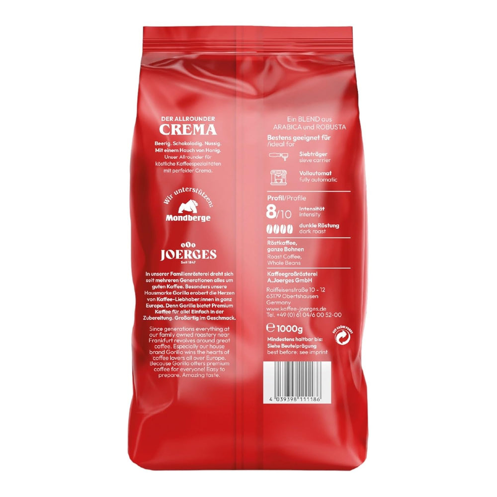Gorilla Espresso Super Bar Crema 12 x 1kg, cafea boabe
