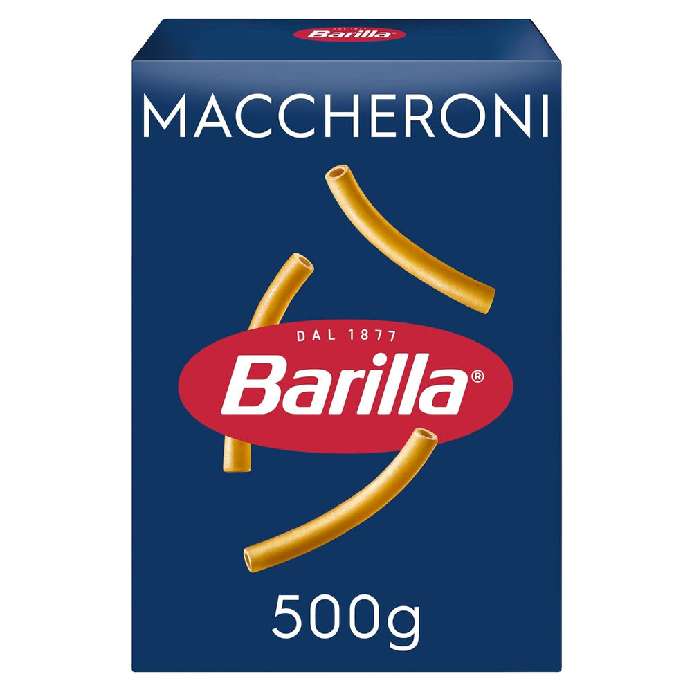 Pasta Barilla Classic Maccheroni no. 44 af højkvalitets durumhvede, altid al dente, 500g
