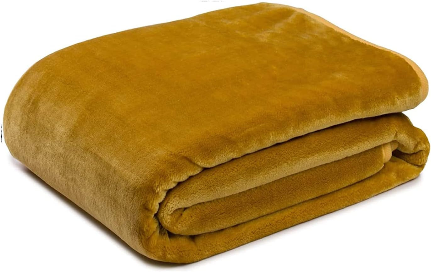 Gözze - Komfortabelt tæppe Premium Cashmere-Feeling, 500 G/M², 180 X 220 Cm - sennep Senge og tæpper Besuche den Gözze-Store Sennep 180 X 220 Cm