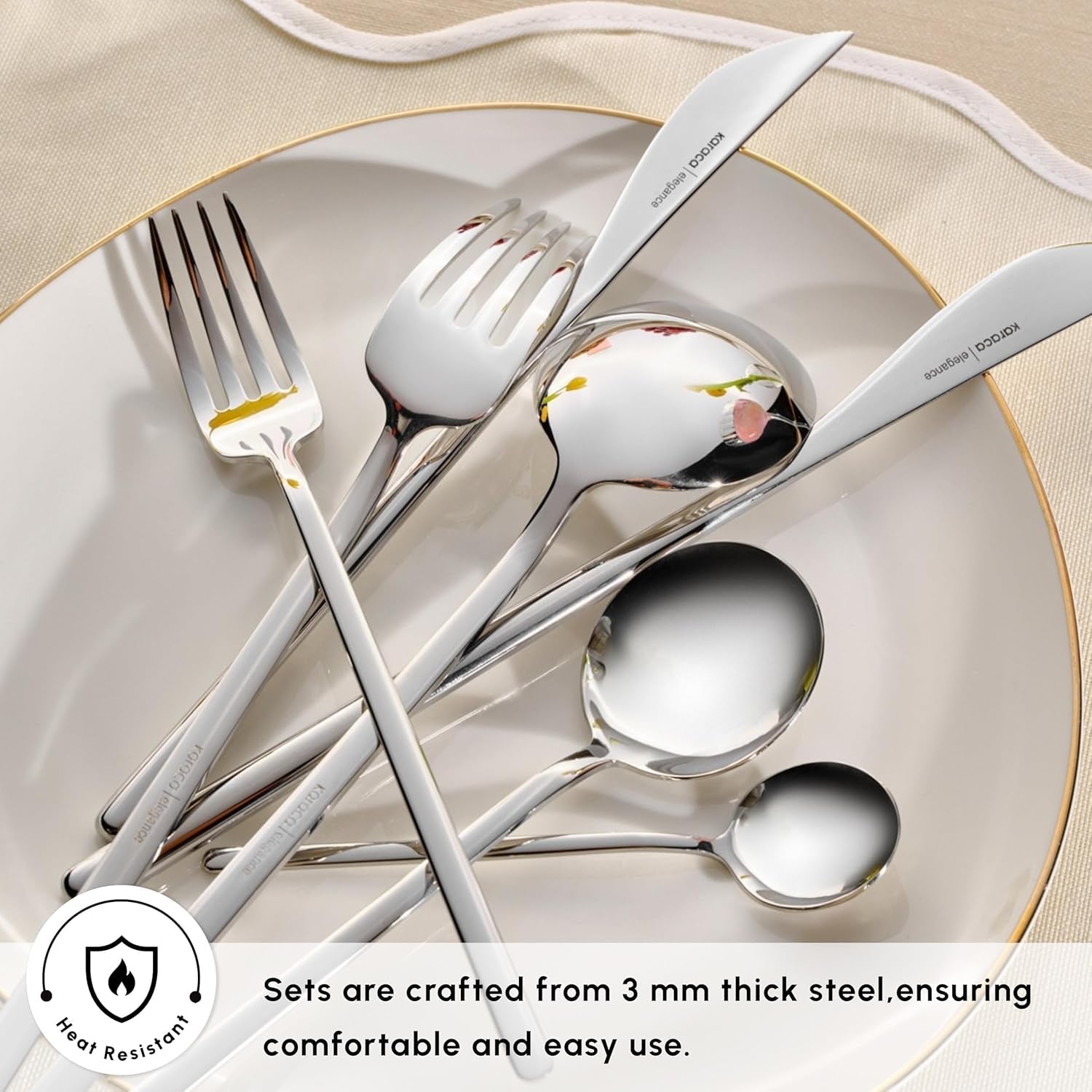 Karaca Focus Elegance, 84-delt bestiksæt, 12 personer Kitchen Naty Shop