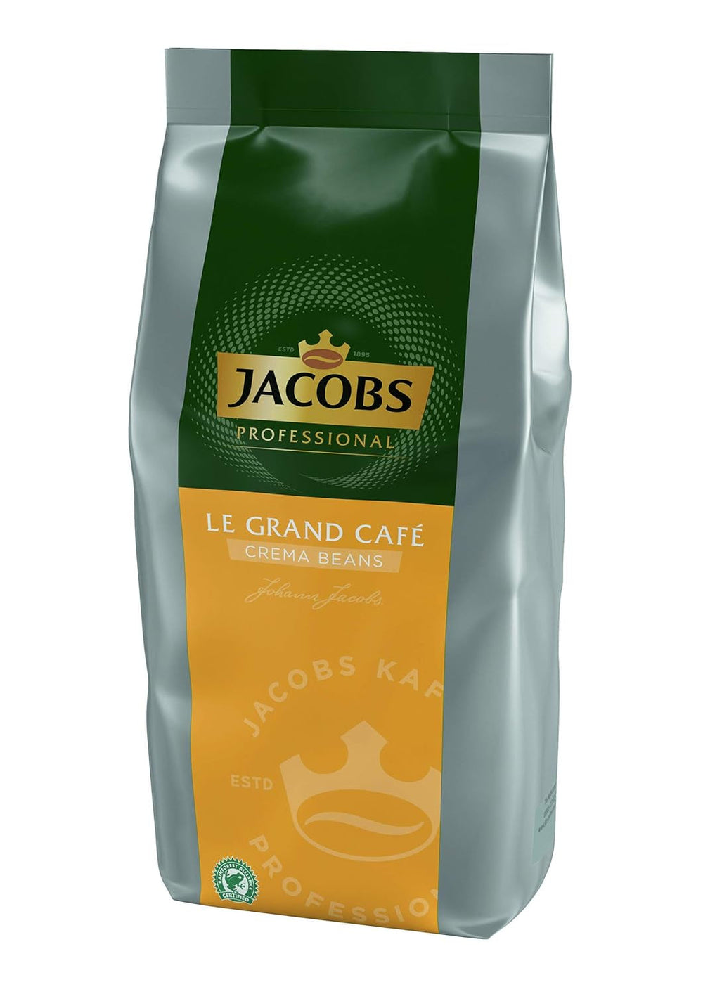 Jacobs Professional Le Grand Café Cream, hele kaffebønner 1 kg, Mild, Intensitet 2/5 Coffee Naty Shop