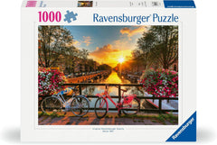 Ravensburger Puzzle 12000662 1000 piese Biciclete în Amsterdam - Puzzle colorat pentru adulți și copii în calitatea Ravensburger dovedită Puzzle Naty Shop