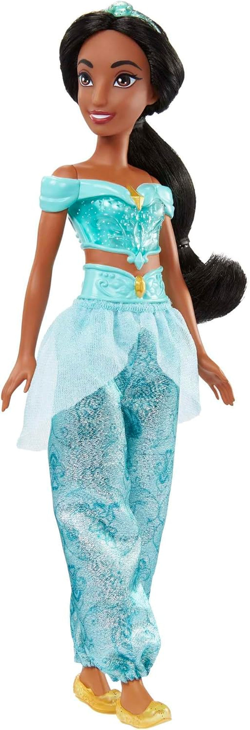 Mattel Disney Princess Legetøj Jasmin Fashion Bevægelig dukke med funklende tøj og tilbehør Disney film inspireret gave til børn HLW12 Naty Shop Dukker