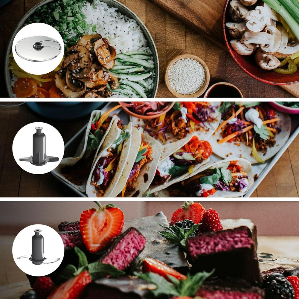 Kenwood Multipro Go FDP22.130GY, Kompakt-Küchenmaschine Nur 30Cm Hoch, Zum Schneiden, Reiben, Pürieren Und Teig Kneten, Express-Serve, 1,3 L Arbeitsbehälter, 650 W, Blau Mother and Child Naty Shop