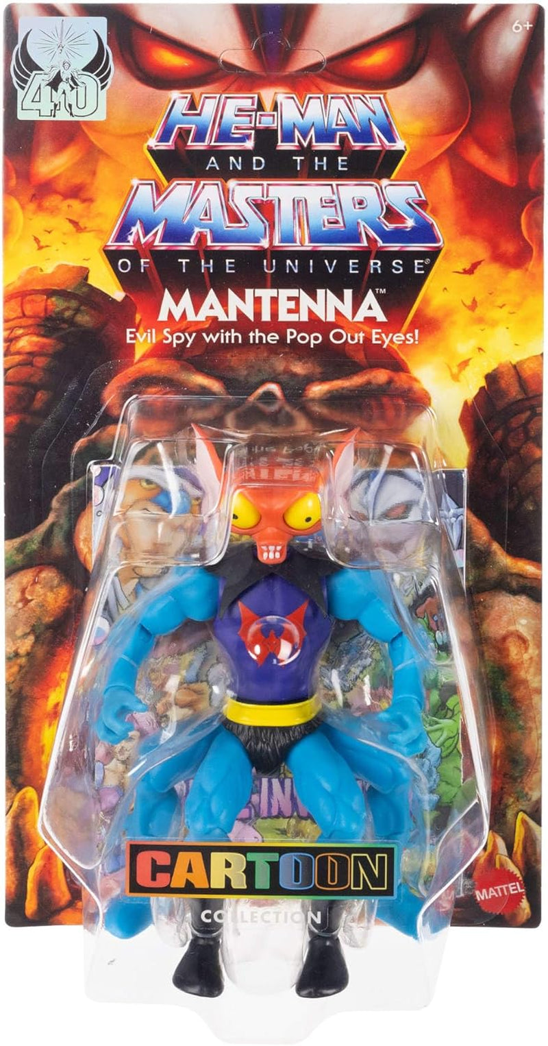 Masters of the Universe Origins Actionfigur Mantenna Princess of Power fra tegneseriesamlingen, ca. 14 cm høj 1980'er TV Bogeyman Lift-Up Eyes JBM78 Actionfigurer Naty Shop