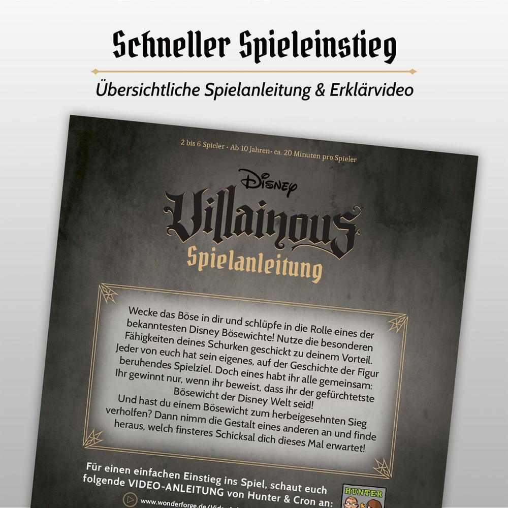 Ravensburger Family Game Disney Villainous, joc de societate pentru copii și adulți, 2-6 jucători, joc de petrecere pentru vârste de 10 ani și peste cu ticăloși Disney