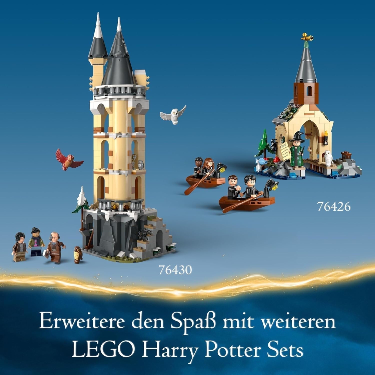 LEGO Harry Potter Owlery på Hogwarts Slot, eventyrsæt med legetøjsdyr og 3 minifigurer, filmlegetøj til børn, gave til piger, drenge og alle fans fra 8 år 76430 Byggesæt Besuche den LEGO-Store