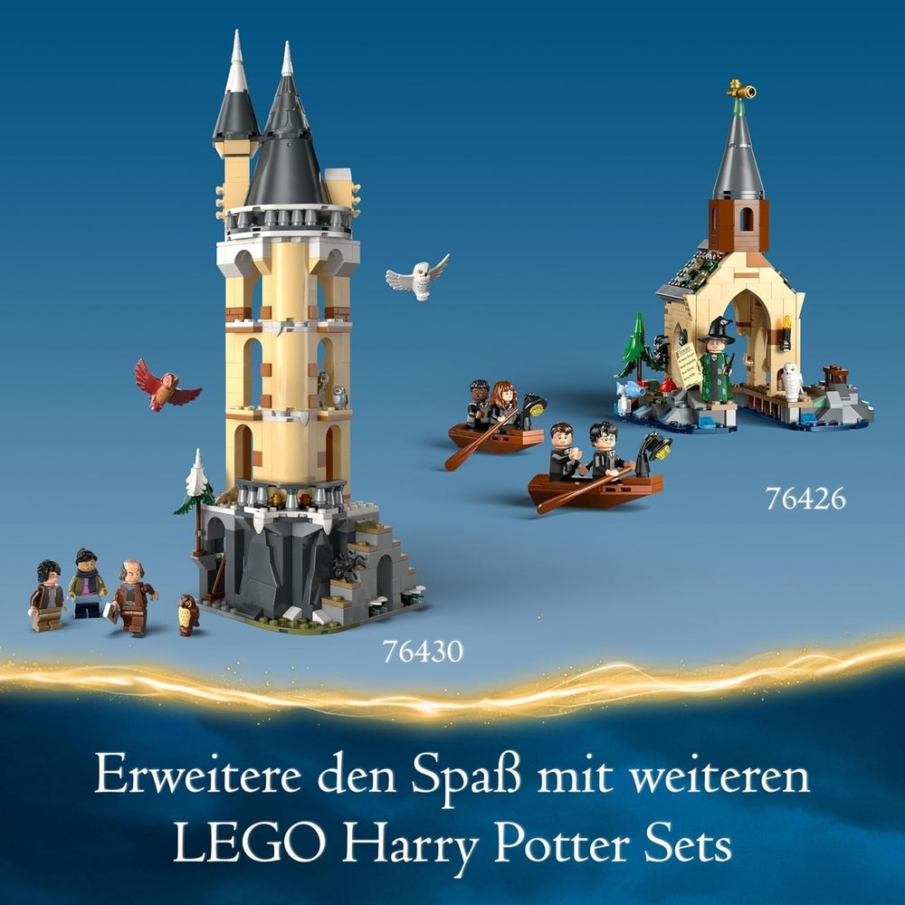 LEGO Harry Potter Owlery på Hogwarts Slot, eventyrsæt med legetøjsdyr og 3 minifigurer, filmlegetøj til børn, gave til piger, drenge og alle fans fra 8 år 76430 Byggesæt Besuche den LEGO-Store