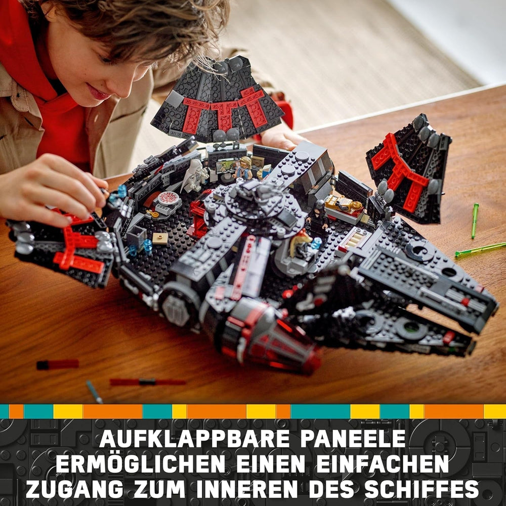 LEGO Star Wars Dark Millennium Falcon, Rumskibssæt, Byggelegetøj til børn, Fødselsdagsgave til drenge, piger og fans, Eventyrlegetøj 75389 Byggesæt Besuche den LEGO-Store