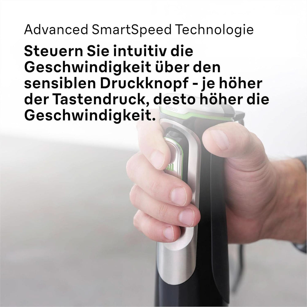 Braun Multiquick 9 MQ 9147X – 5-i-1 Stabmixer Mit Standmixer-Aufsatz, Zerkleinerer, Kartoffel- & Gemüsestampfer & Schneebesen, Stufenlose Geschwindigkeitsenstellung, 1200 W, Schwarz/Edelstahl Kitchen Naty Shop