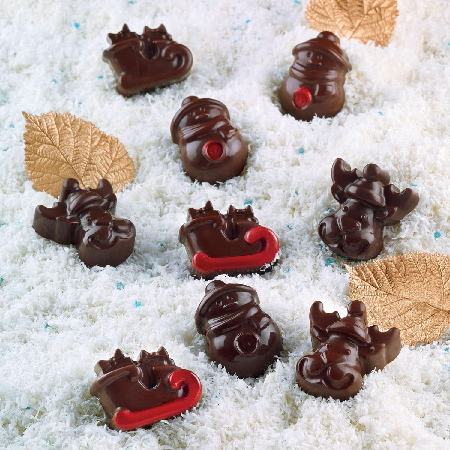 Silikomart 199194, til Chokoladepraliner, Vintermotiv Kitchen Naty Shop