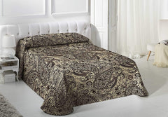 VIALMAN Let tæppe Sofia 29, Bomuld Polyester, Brun, Cama 135: 230 X 270 Cm Senge og tæpper Besuche den VIALMAN-Store