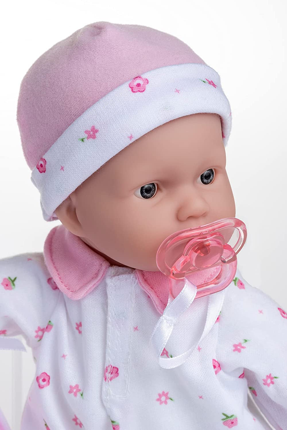 JC Toys La Baby kaukasisk babydukkesæt - 28 cm blød vaskbar dukke, aftageligt lyserødt outfit med hat, tæppe og sut, til 12 måneder og derover Dukker Naty Shop