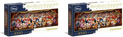 Clementoni 39445 Panorama Disney Orchestra - Puzzle 1000 piese de la 9 ani, puzzle pentru adulți cu imagine panoramică, joc de îndemânare pentru întreaga familie, ideal ca perete mural Puzzle Naty Shop 1000 Pezzi (pachet de 2)