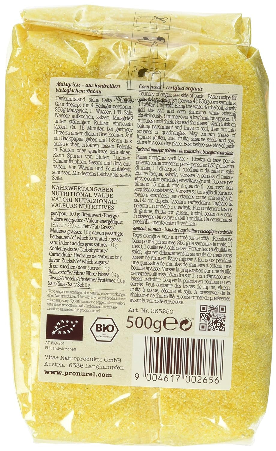 Verival økologisk kærnemælk, pakke med 6 (6 poser x 500 g) - Økologisk