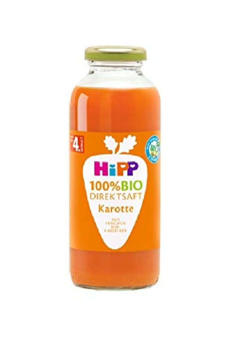Hipp juice 100% økologisk, multifrugt med gulerod, pakke med 6 (6 x 330 ml) Naty Shop 6 x 330 ml Gulerod